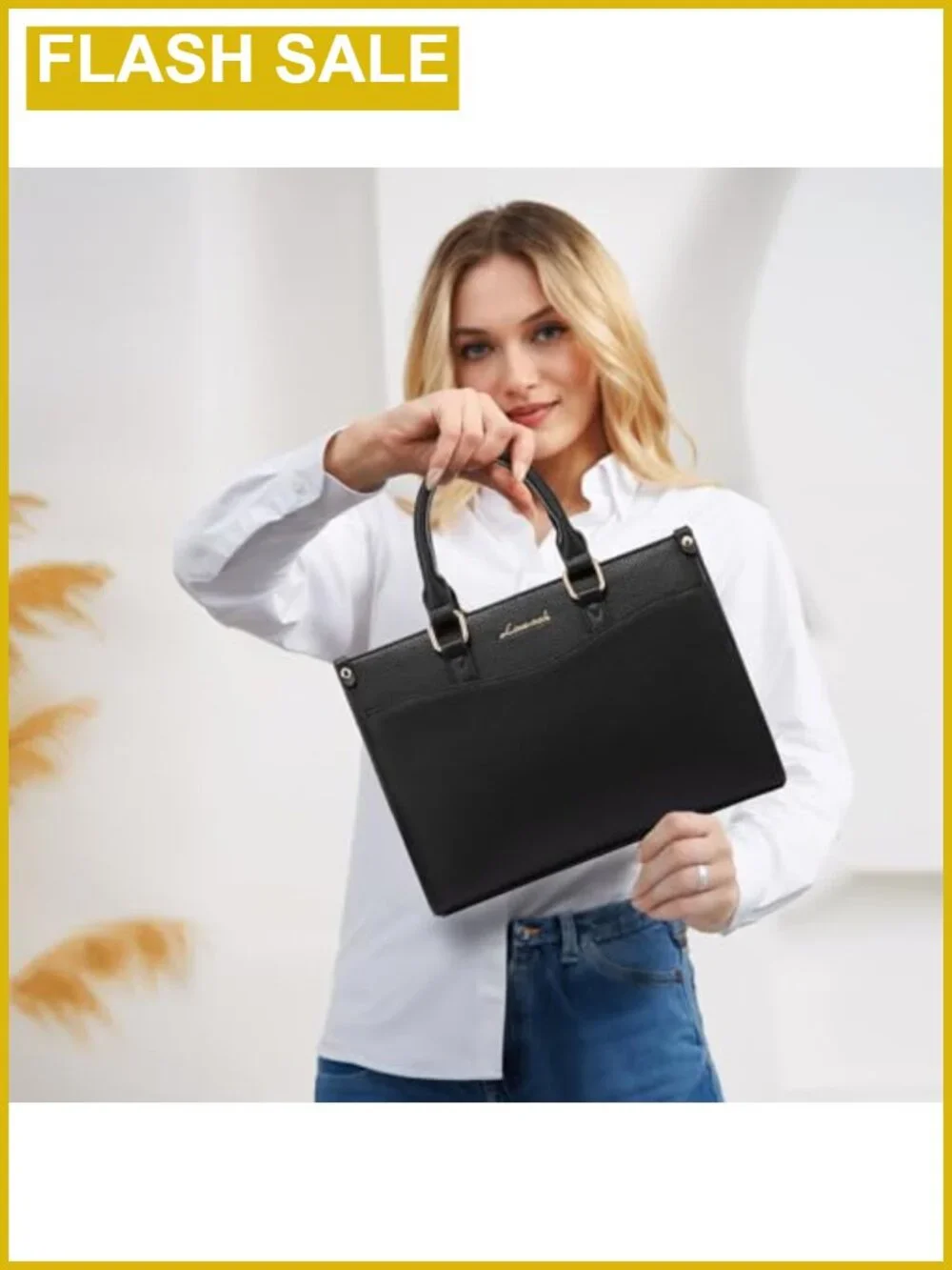 Vintage Color Block PU Leather Satchel Tote Bag Crossbody Shoulder Purse